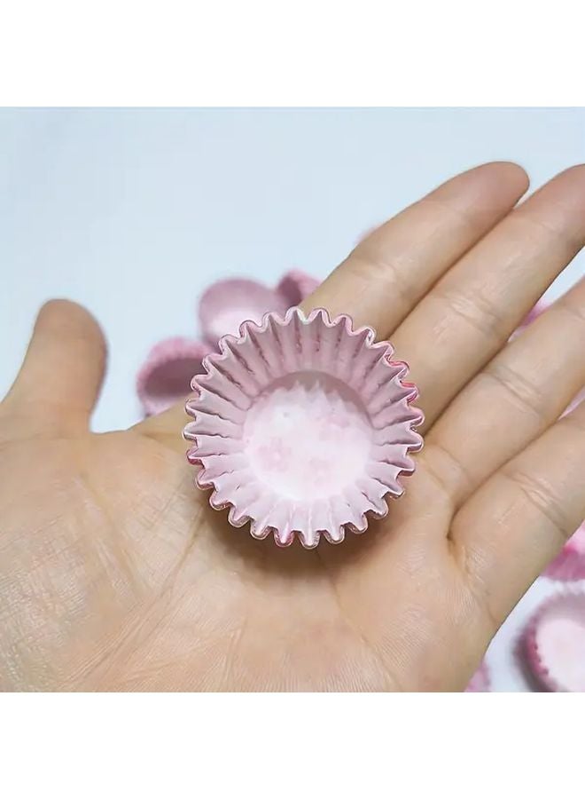 250pcs Pastel Pink Floral Cupcake Liners Reusable Non Stick Baking Cups For Birthday Wedding Party - Image 4
